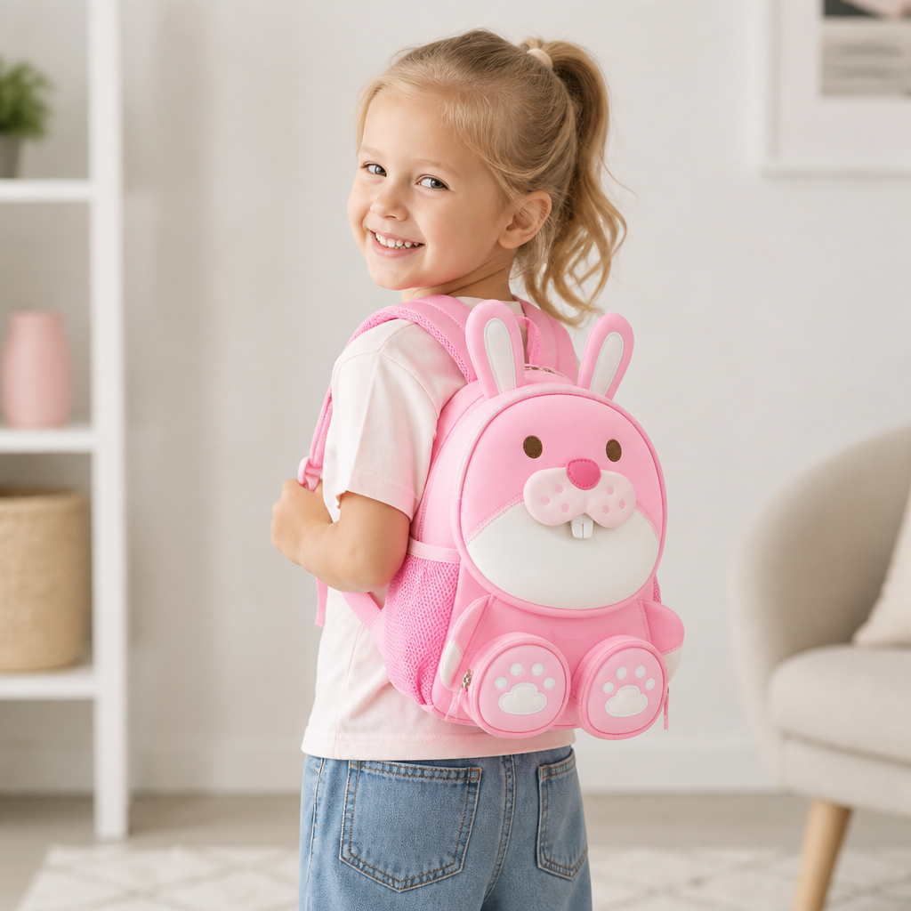 Kids Cartoon Animal Backpack – Lightweight Multi-Pocket School Bag