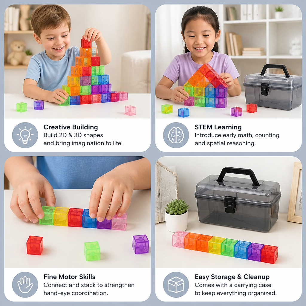 Montessori Cube Building Block Set for Kids