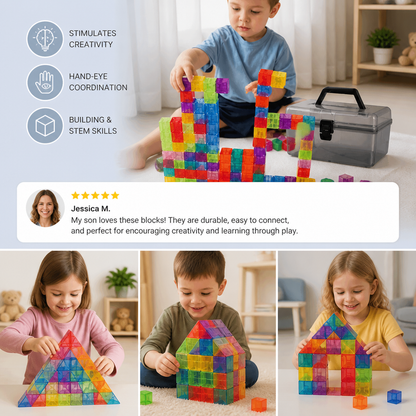 Montessori Cube Building Block Set for Kids