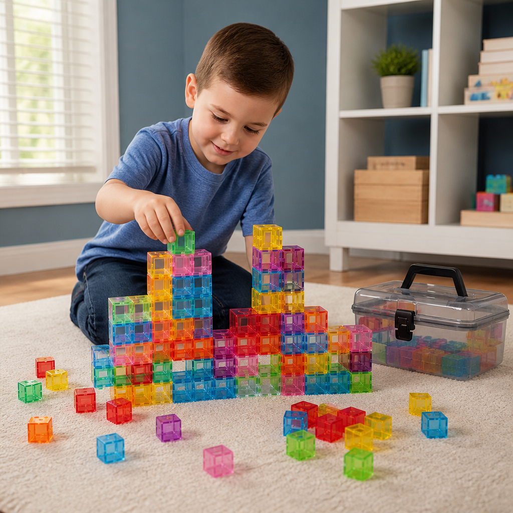 Montessori Cube Building Block Set for Kids