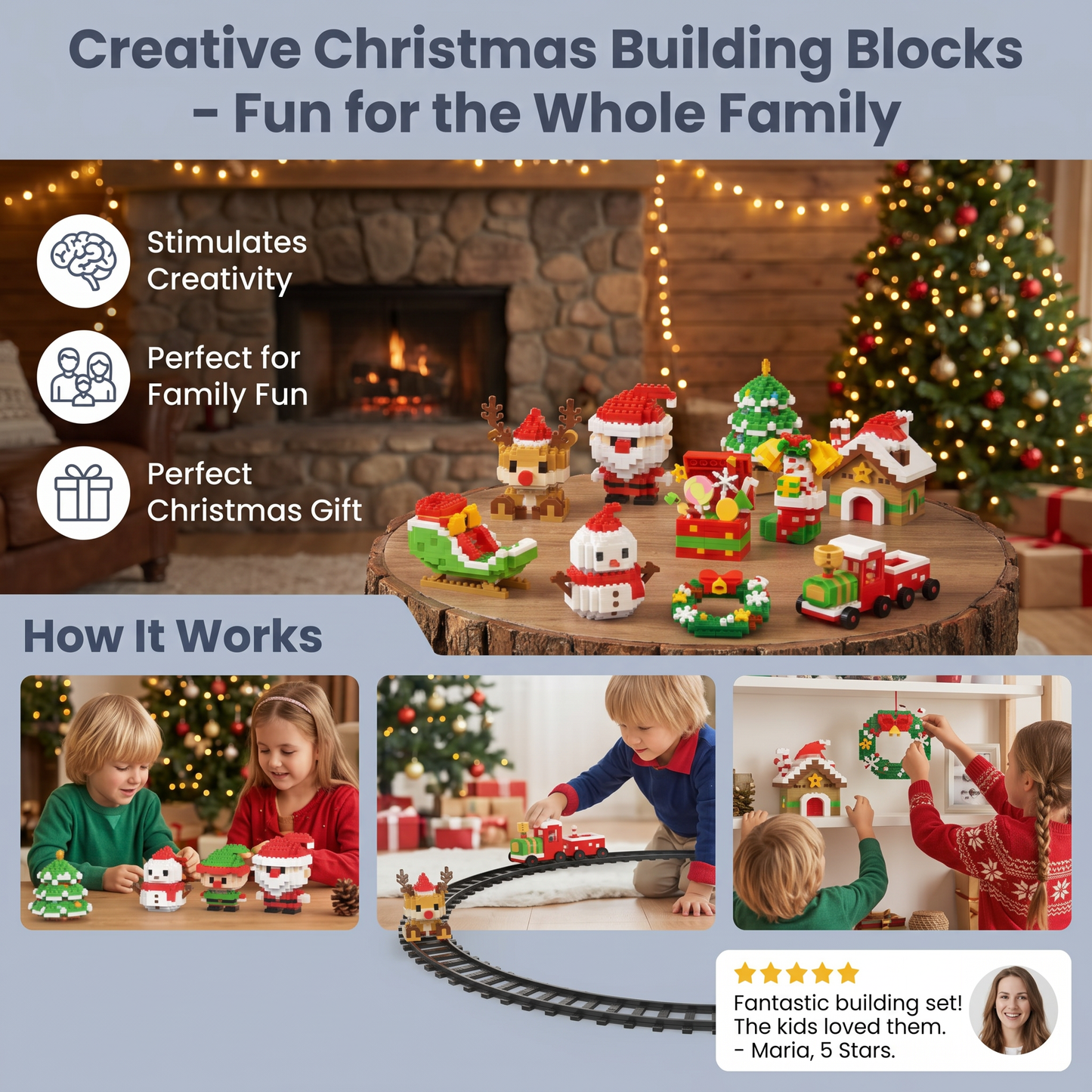 Building block Christmas figures – fun for the whole family