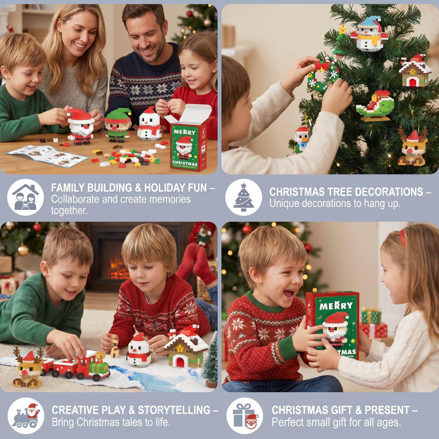 Building block Christmas figures – fun for the whole family