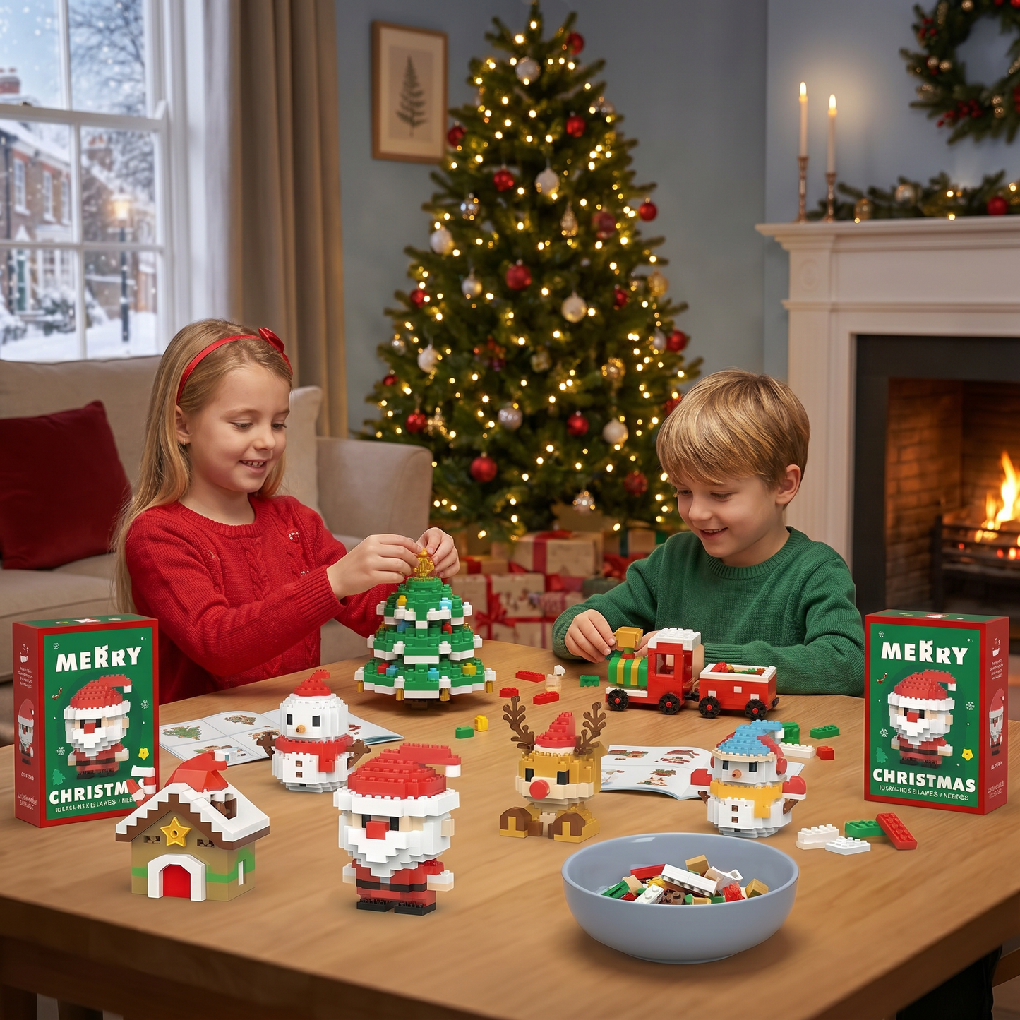 Building block Christmas figures – fun for the whole family