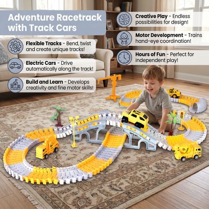 Adventure race track with track cars