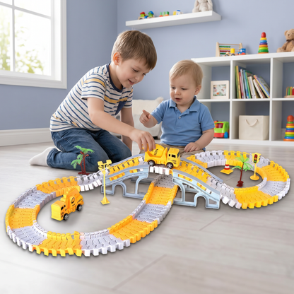 Adventure race track with track cars