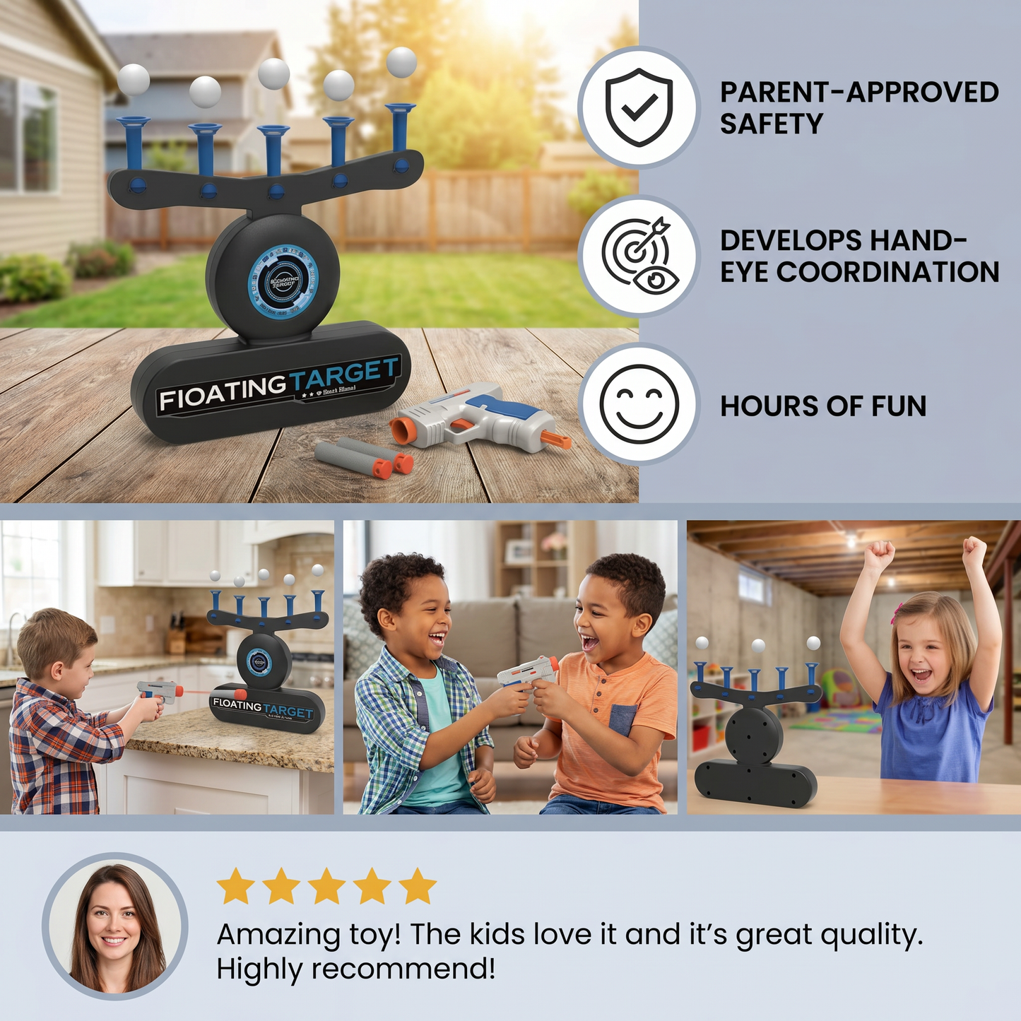 Floating balls - target shooting toy