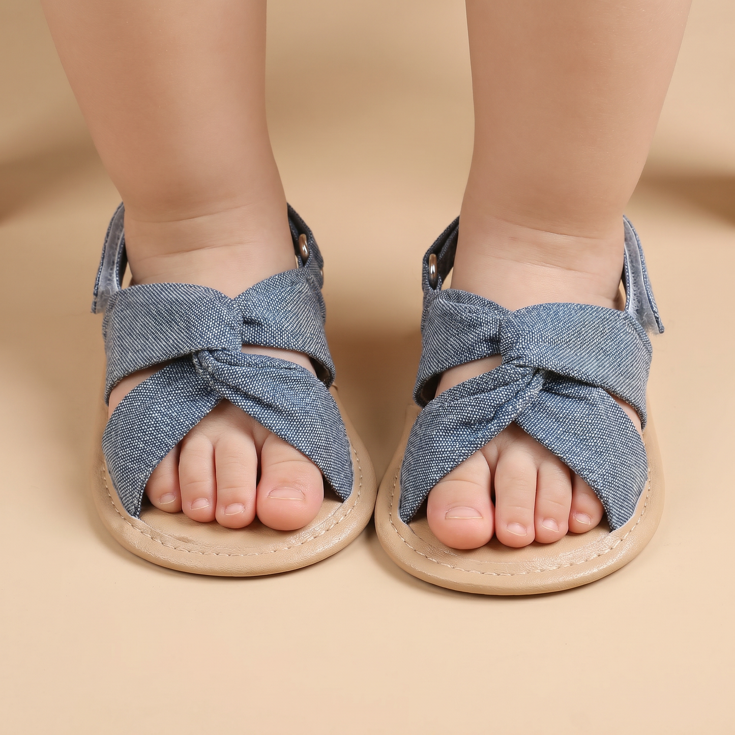 Knotted Cross-Strap Sandals