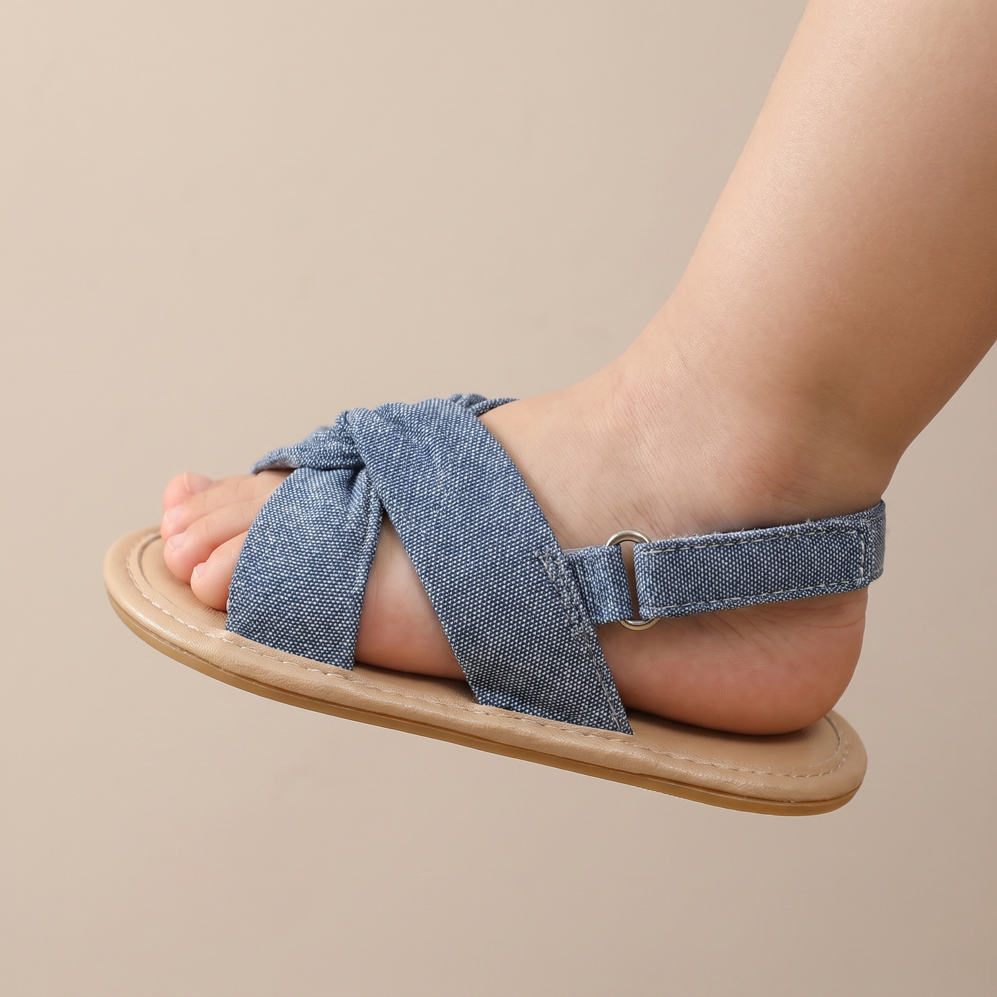 Knotted Cross-Strap Sandals