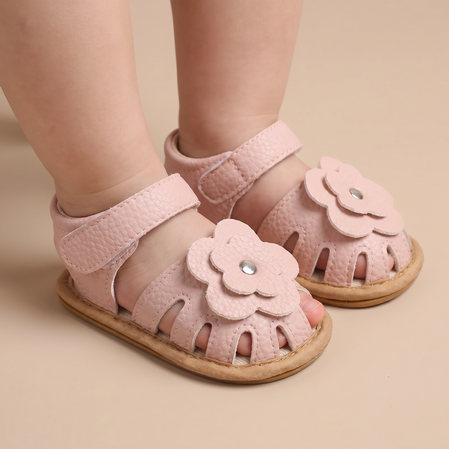 Closed-Toe Flower Sandals