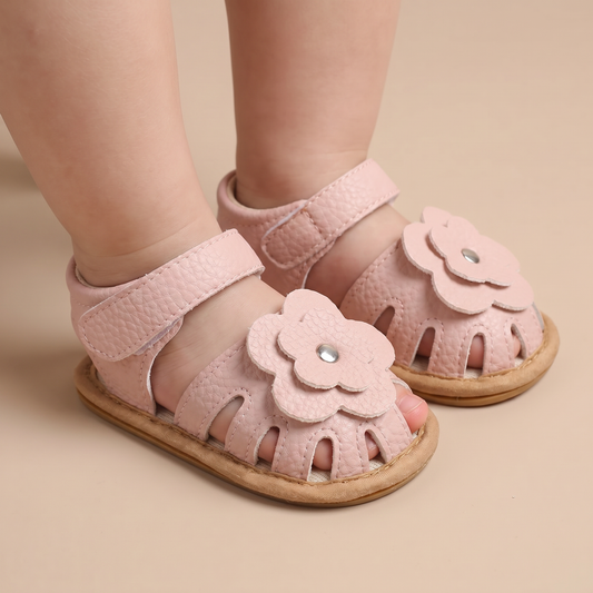 Closed-Toe Flower Sandals