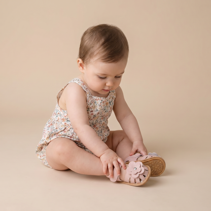 Closed-Toe Flower Sandals