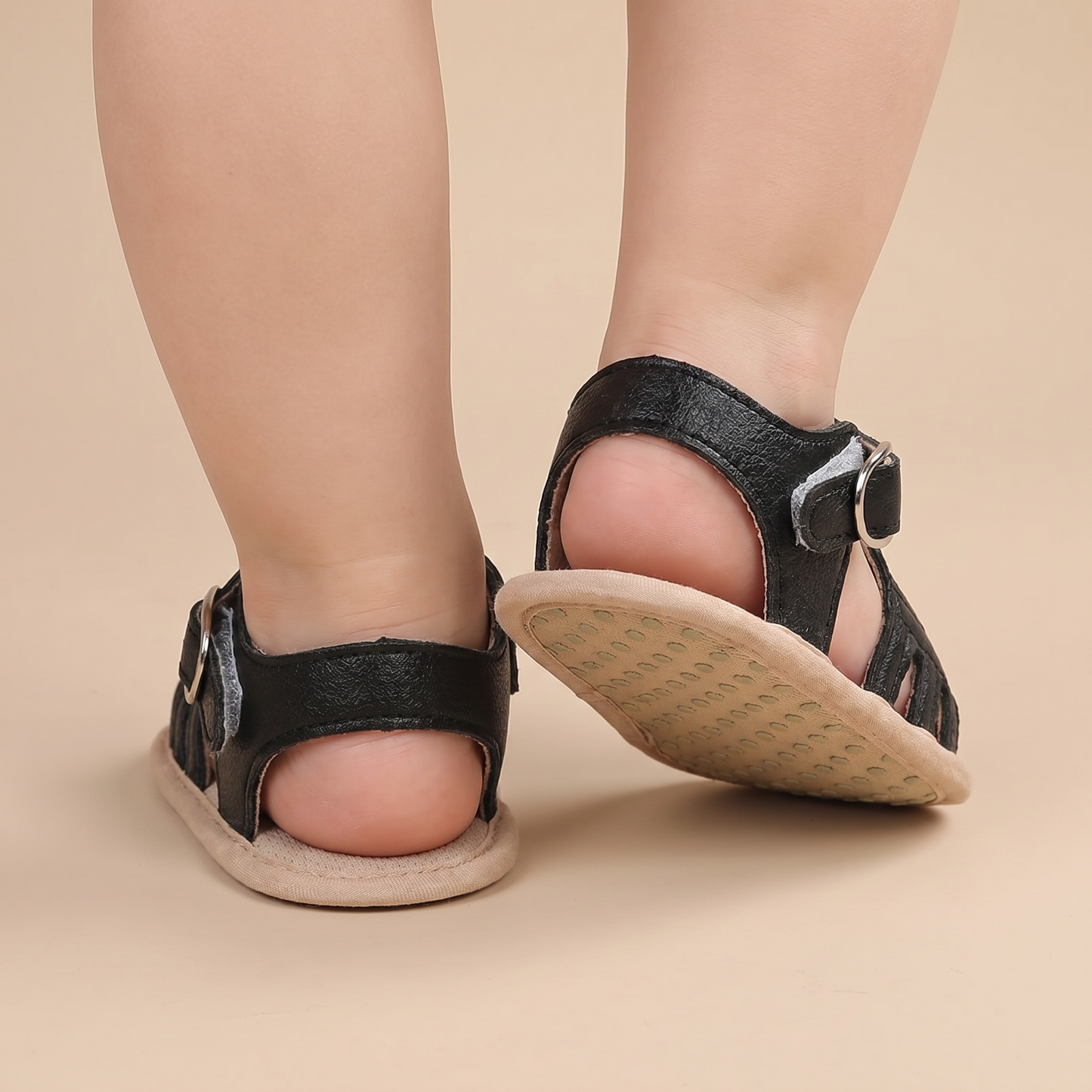 Embroidered Floral Closed-Toe Sandals