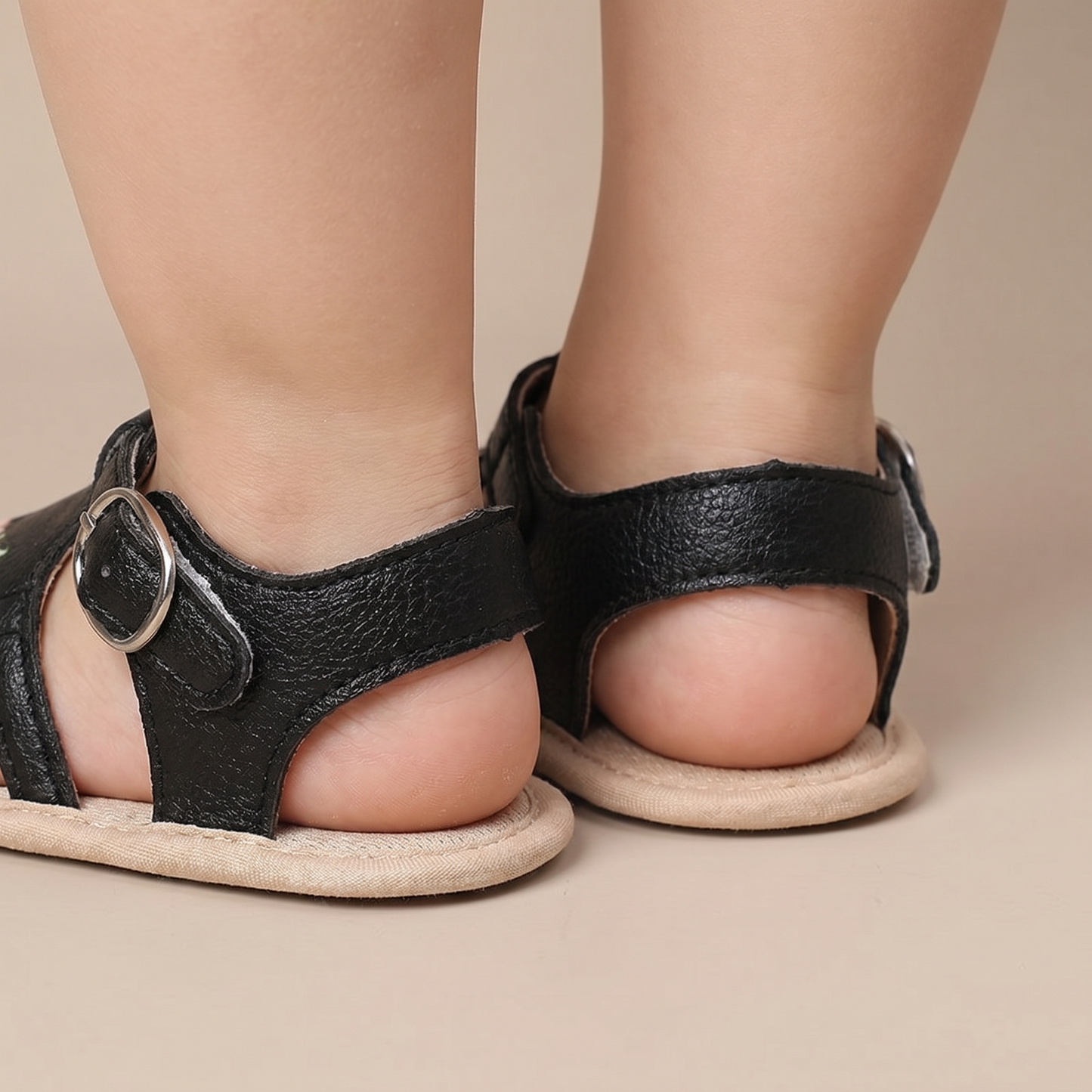 Embroidered Floral Closed-Toe Sandals