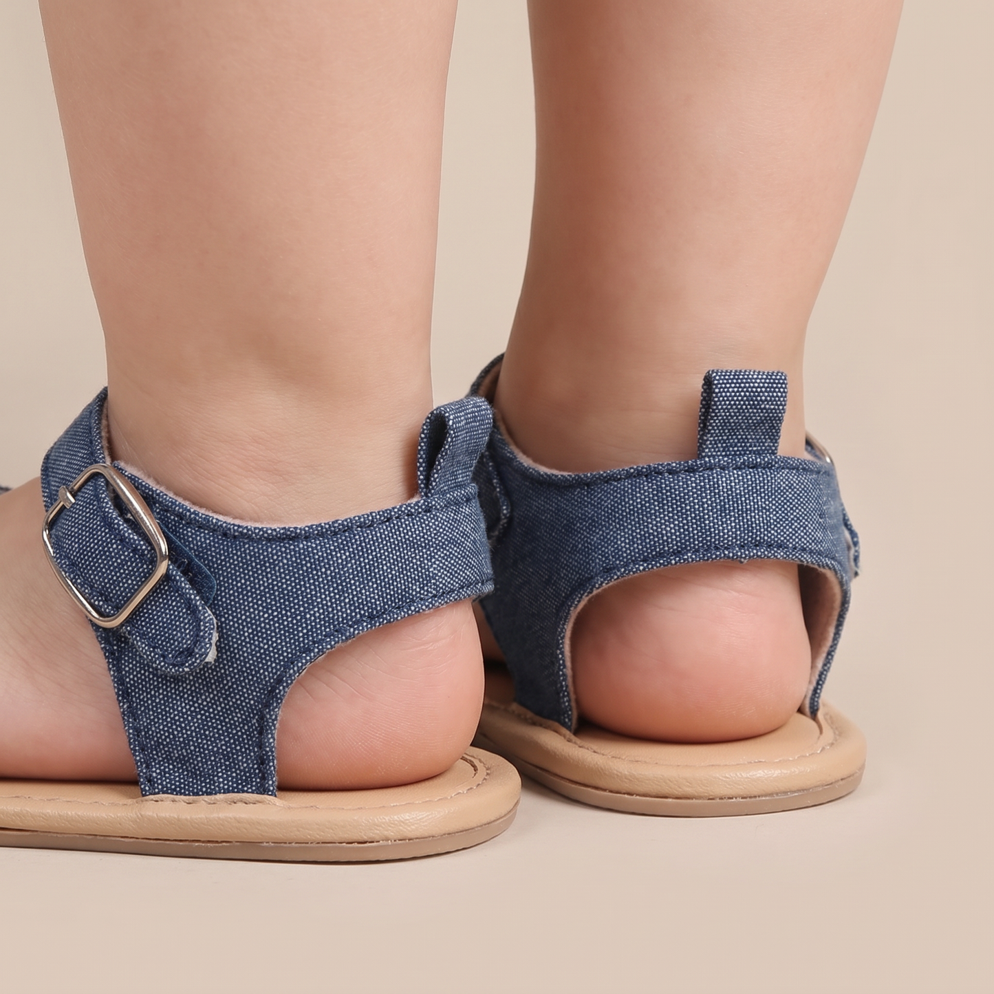 Embroidered Daisy Buckle Sandals