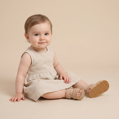Braided Strap Velcro Sandals