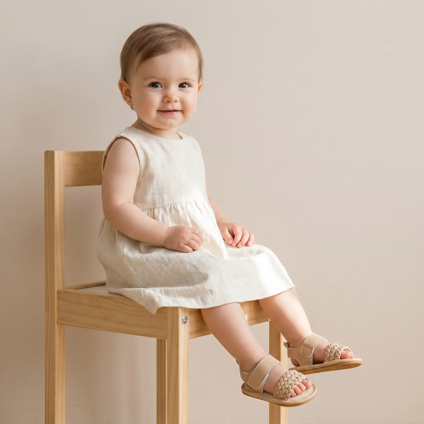 Braided Strap Velcro Sandals