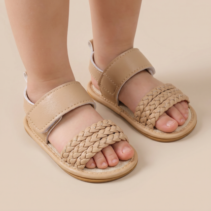 Braided Strap Velcro Sandals