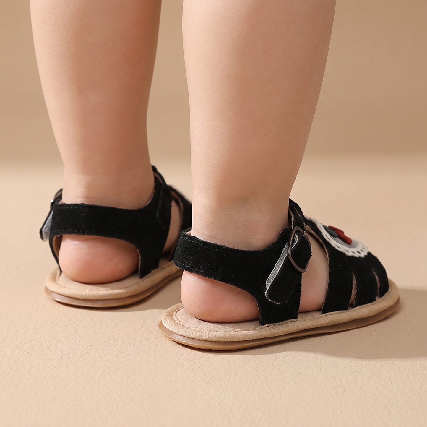 Cherry Heart Closed-Toe Sandals
