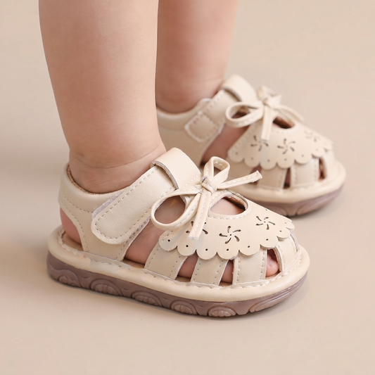 Cutout Bow Tie Sandals