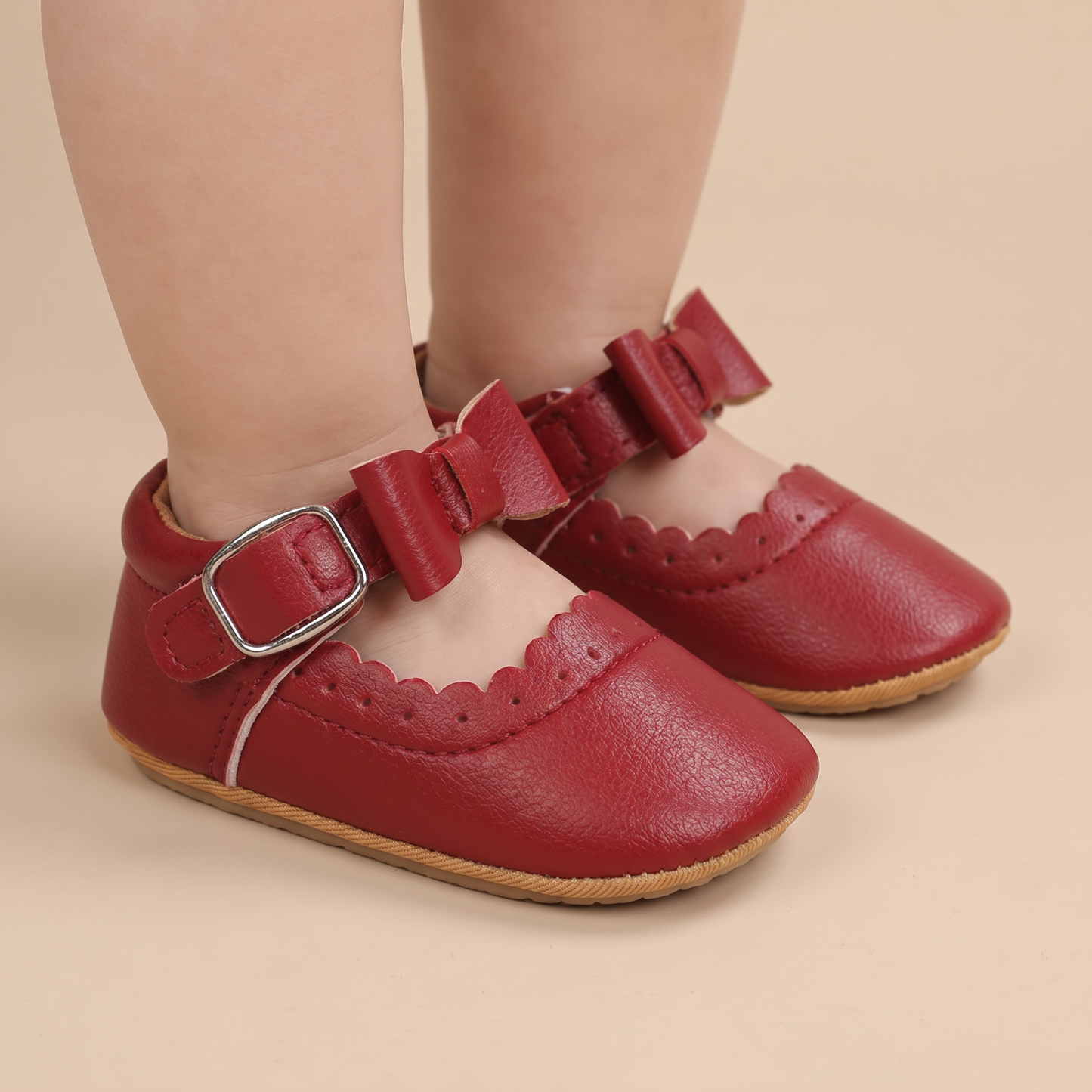 Scallop Bow Mary Jane Shoes
