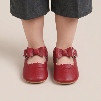 Scallop Bow Mary Jane Shoes