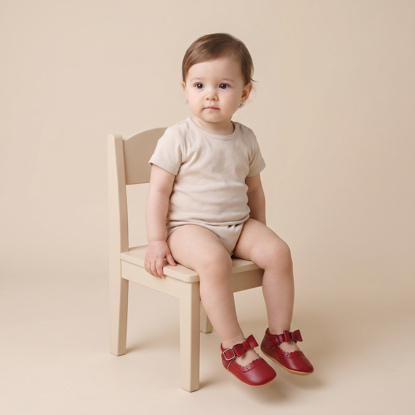 Scallop Bow Mary Jane Shoes