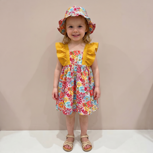 Wildflower Garden Dress Set & Hat