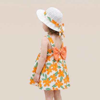 Sunny Blossom Bow Dress Set