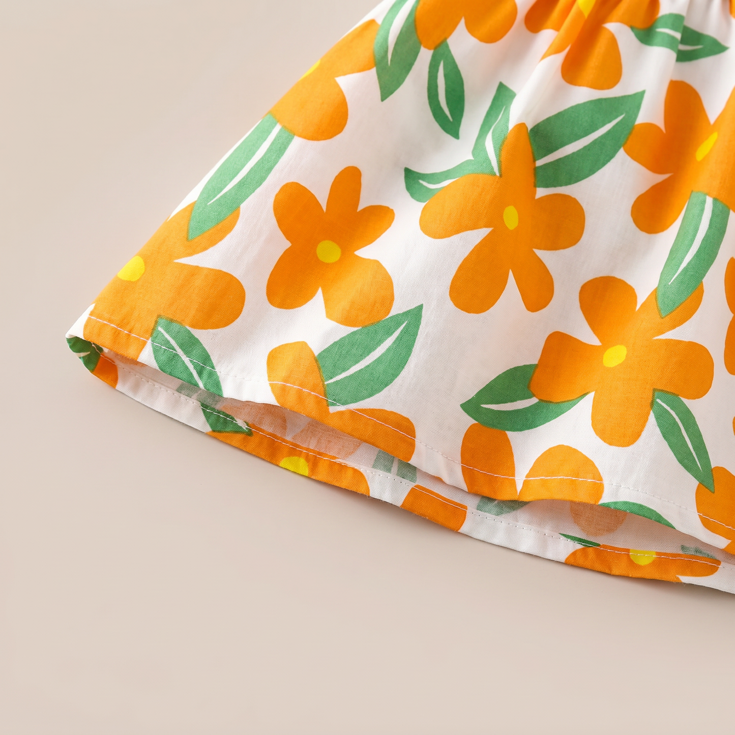 Sunny Blossom Bow Dress Set