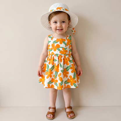 Sunny Blossom Bow Dress Set