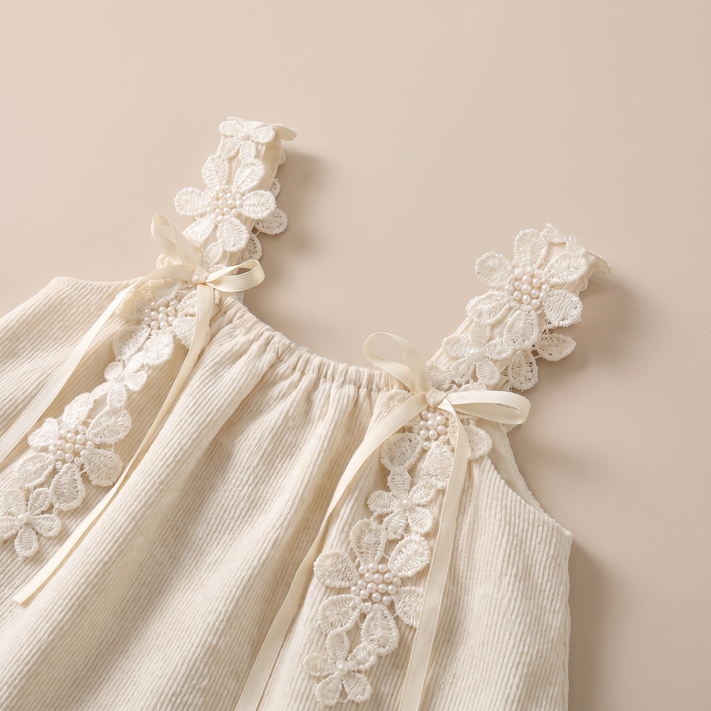 Delicate Blossom Linen Dress