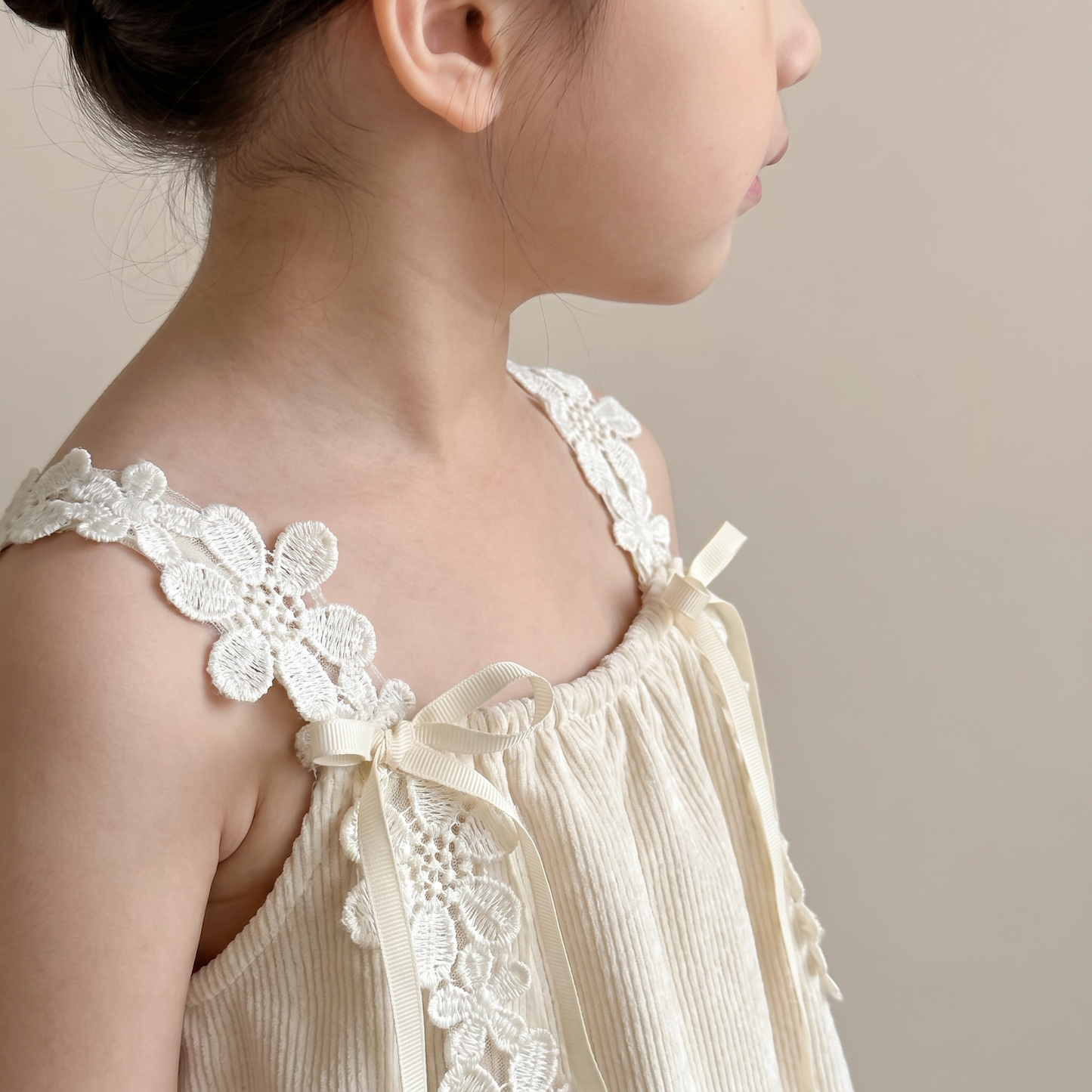 Delicate Blossom Linen Dress
