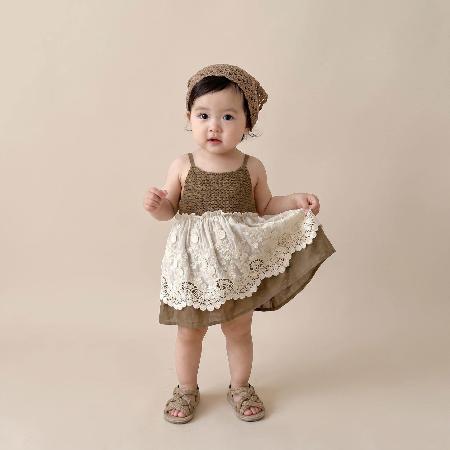 Boho Lace Outfit Set & Hat