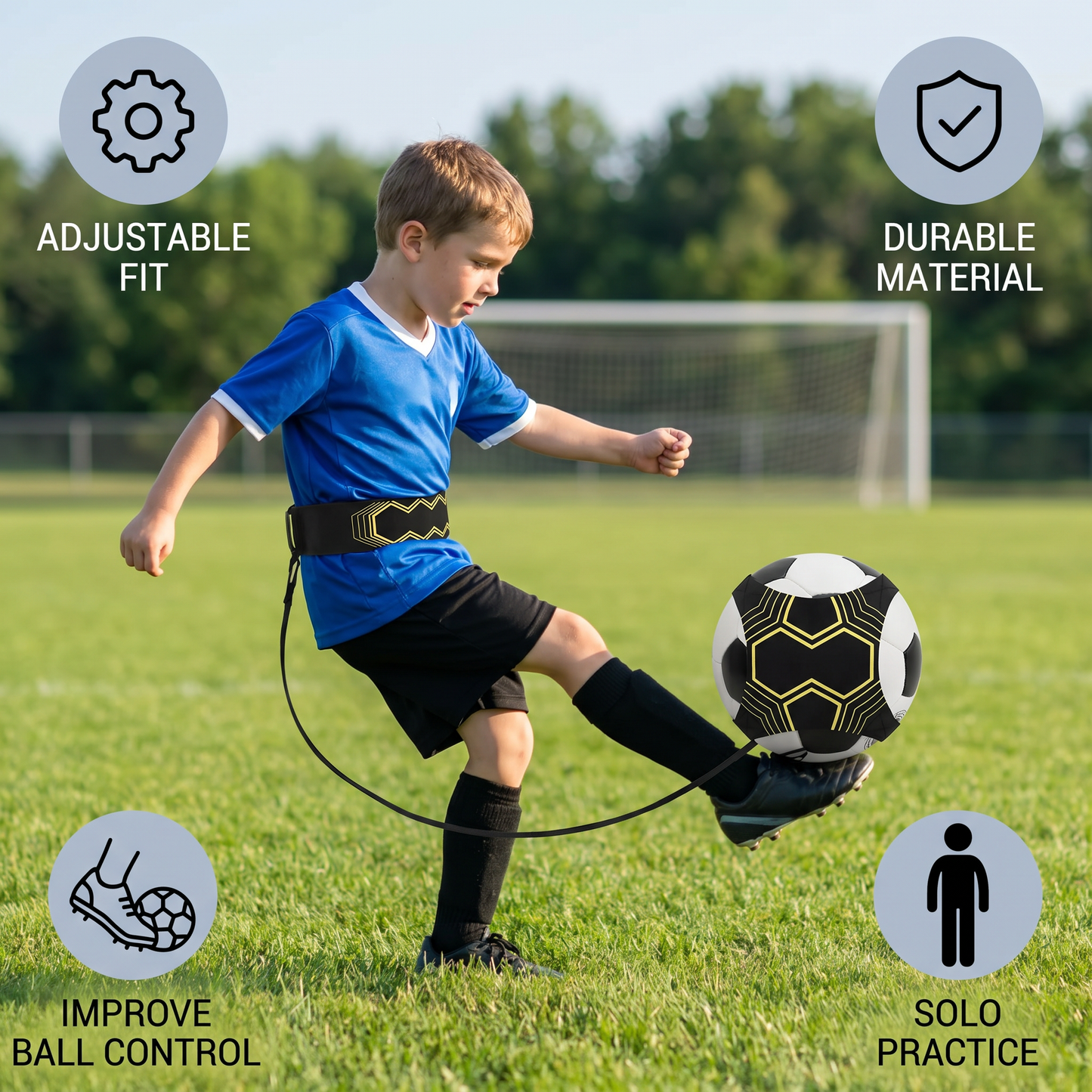 Football training belt for better ball control