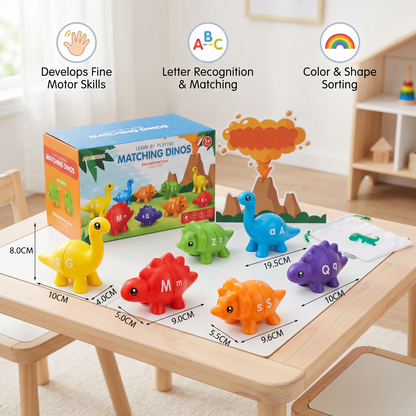 Educational Montessori colours dinosaur sorting game set