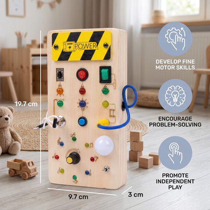 Montessori wooden activity board