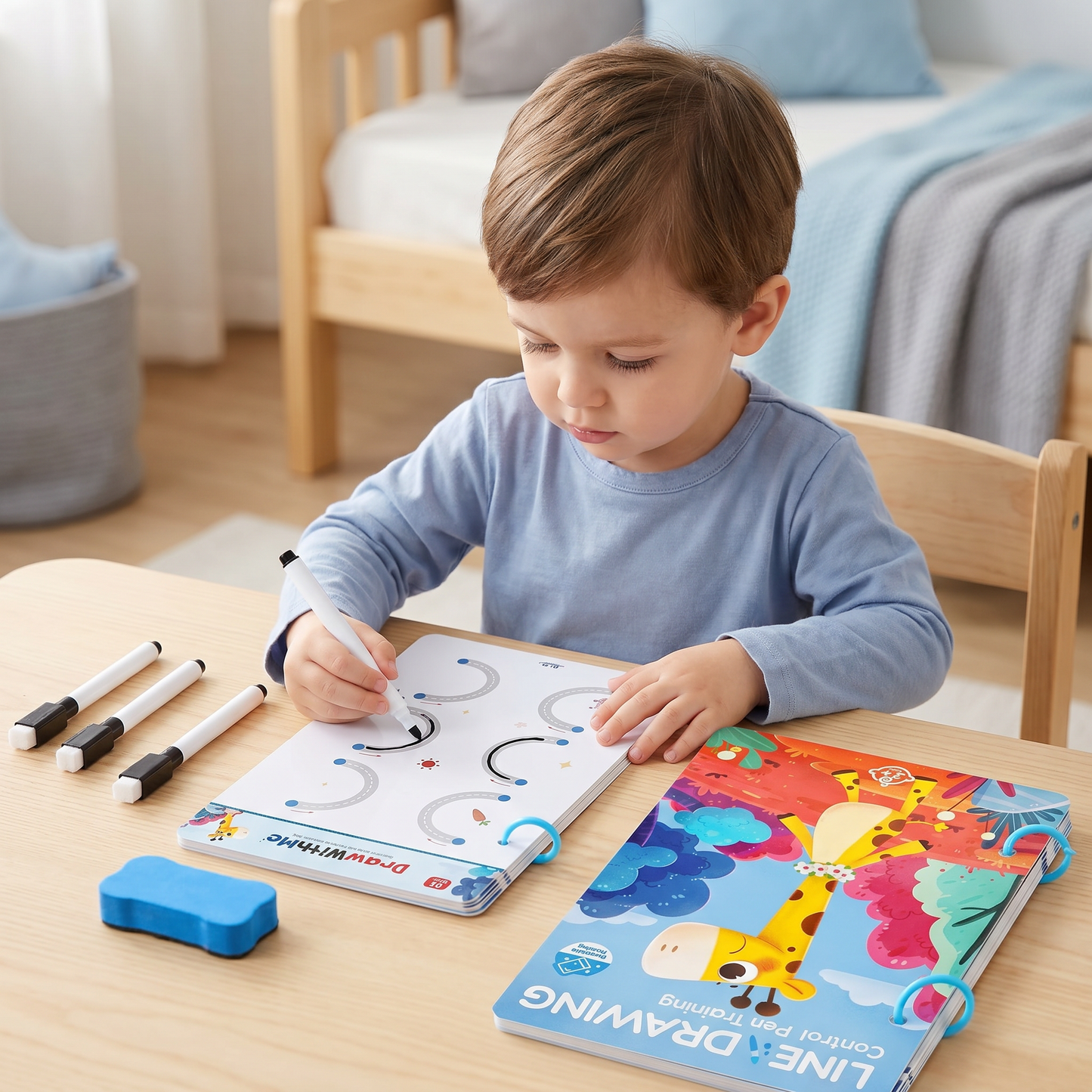 Line Drawing - Pen Control Training Book for Kids