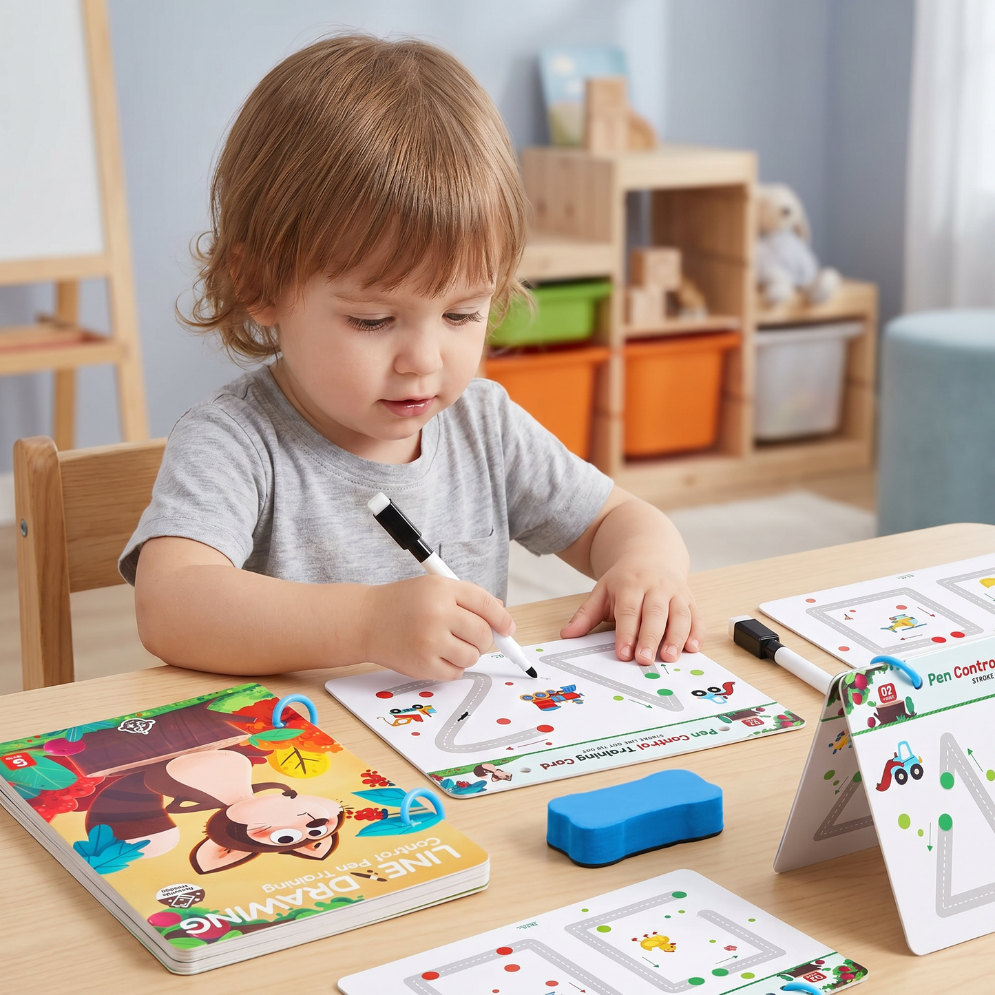 Line Drawing - Pen Control Training Book for Kids