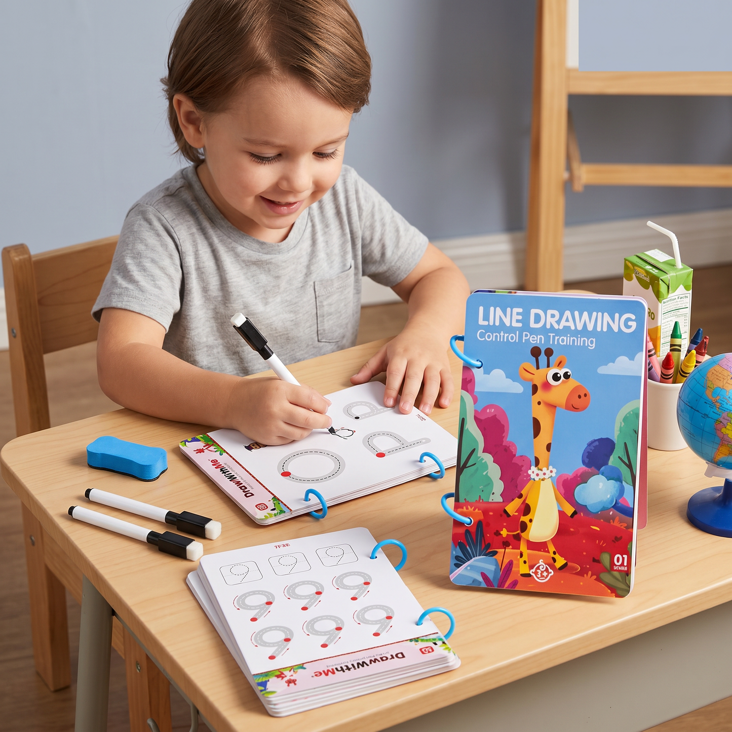 Line Drawing - Pen Control Training Book for Kids