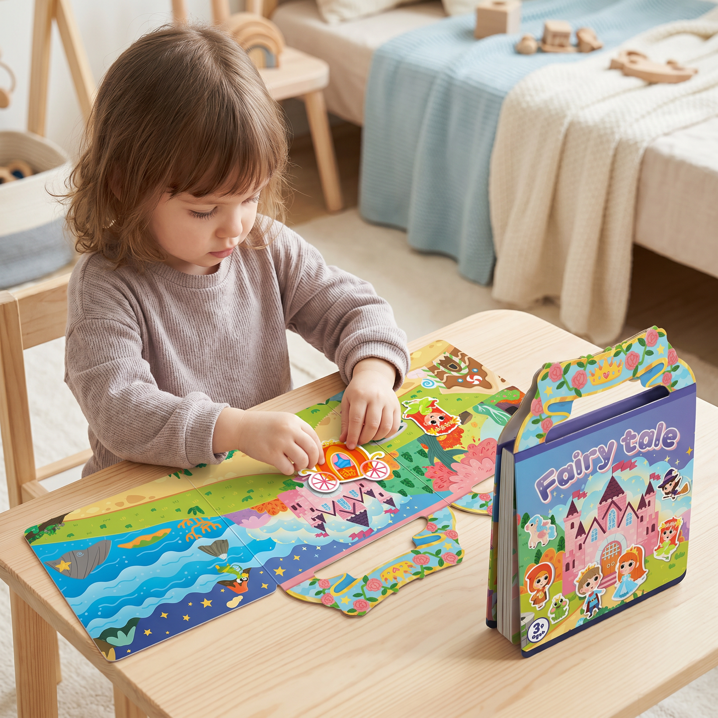 Reusable Montessori sticker books with various themes