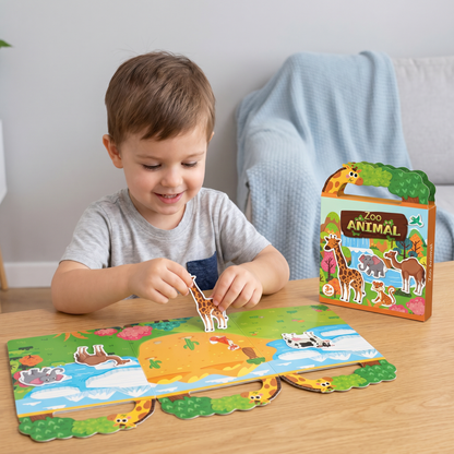 Reusable Montessori sticker books with various themes