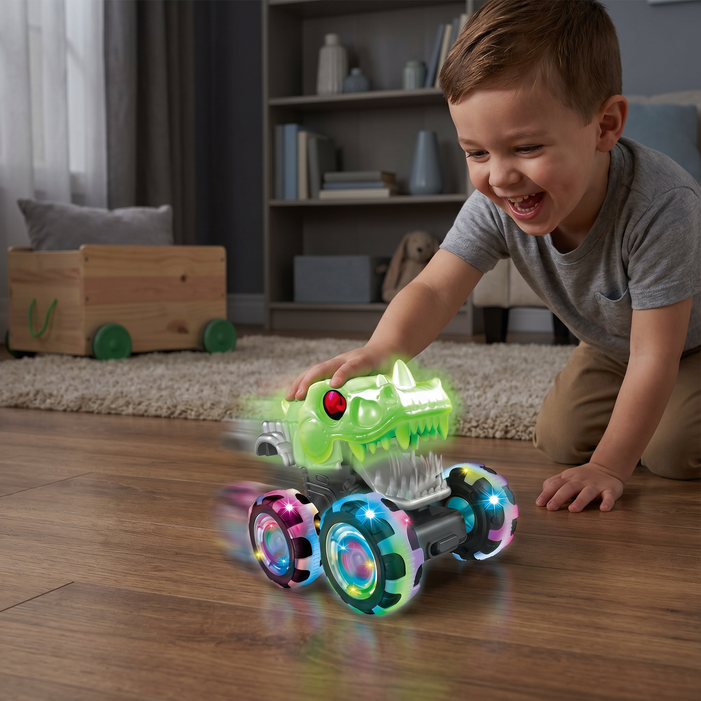 Luminous monster truck toy cars