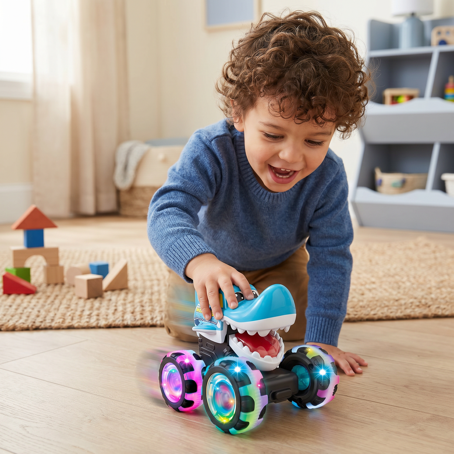 Luminous monster truck toy cars