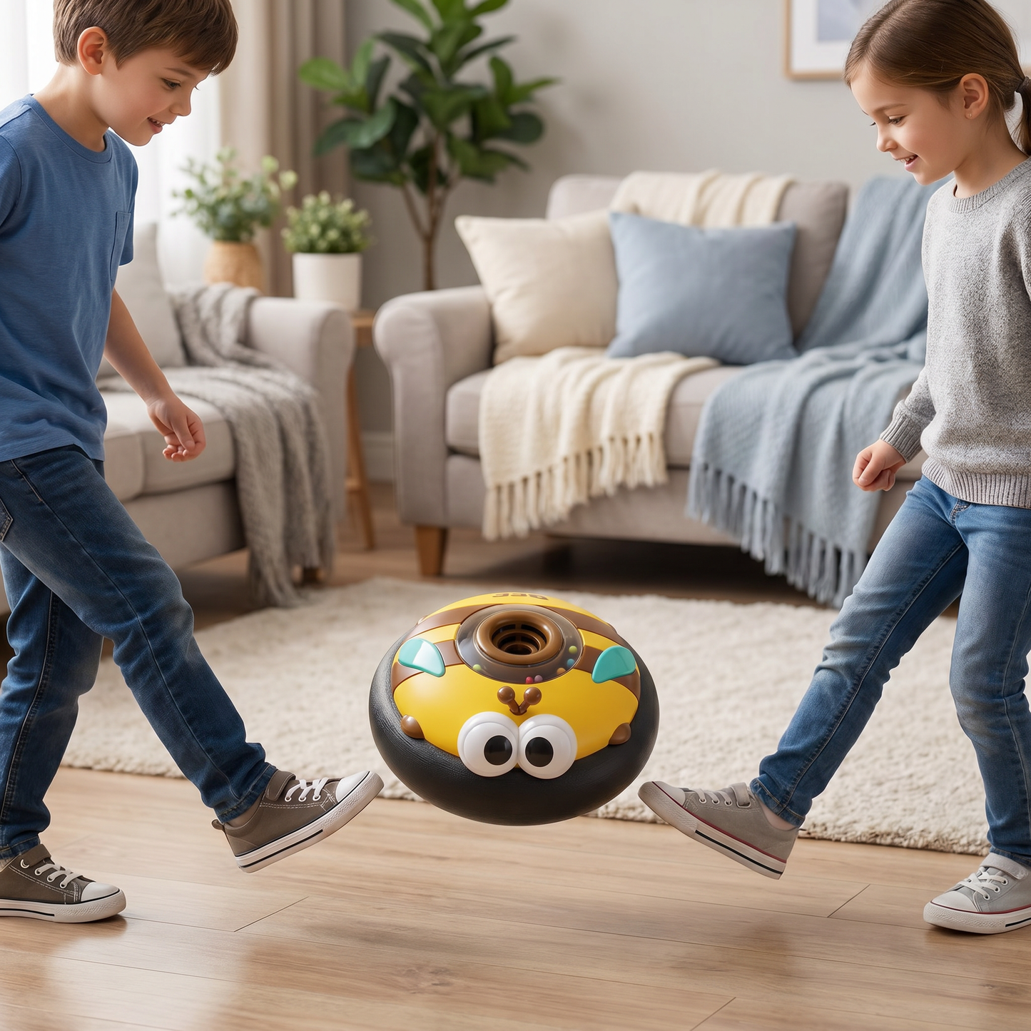 Cute Floating Air Soccer Ball with Soft Foam Bumper