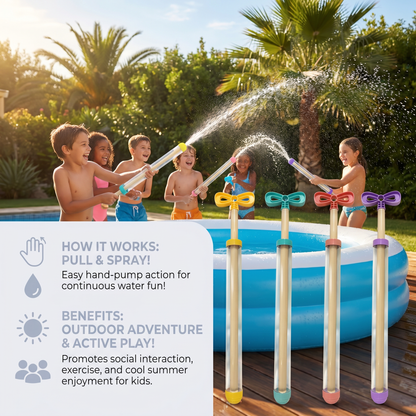 Kids Water Spray Blaster – Handheld Pull Spray Toy for Outdoor Fun