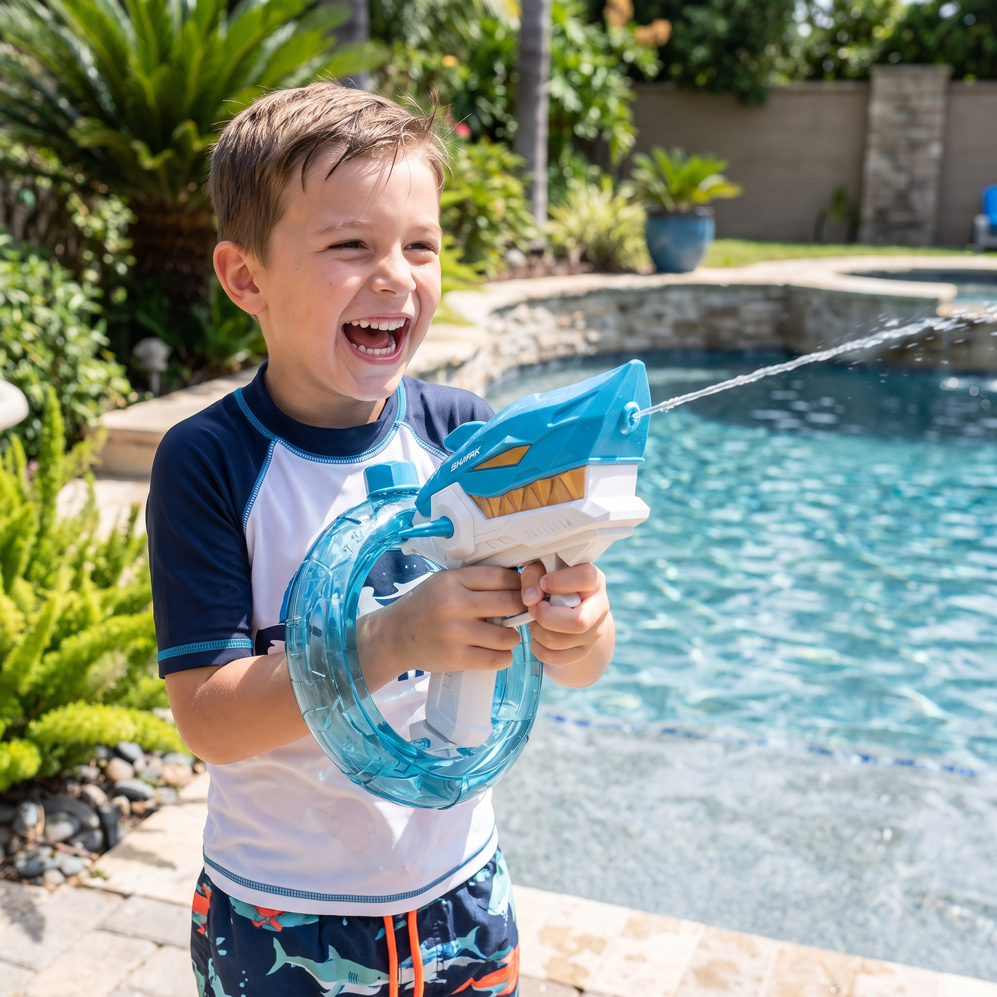 Electric Shark Water Gun for Kids – Fully Automatic Water Blaster for Hot Summer Fun