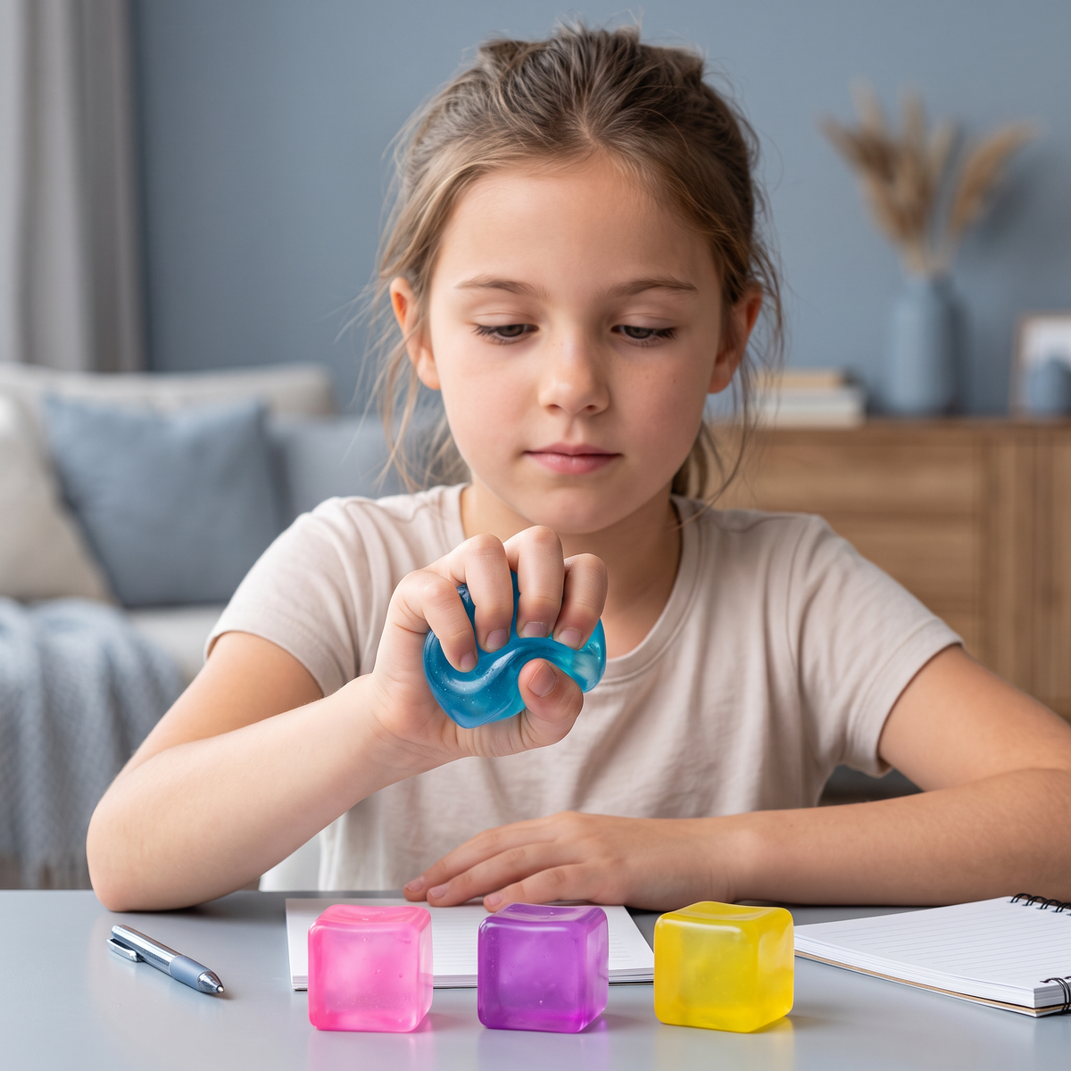 Cube Squishy Stressball – Weiches Gel-Fidget-Spielzeug für die Sinne