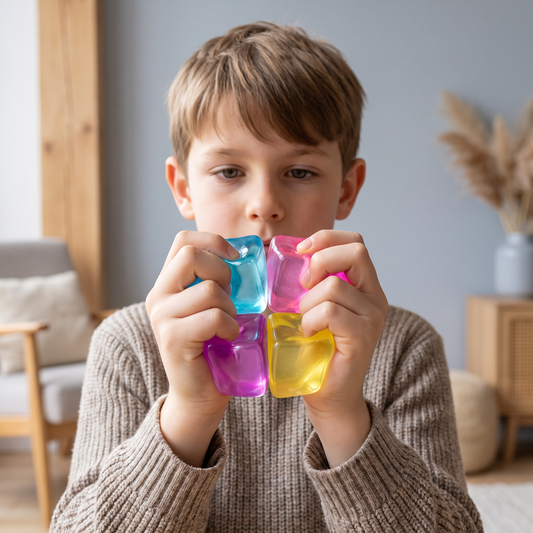 Cube Squishy Stressball – Weiches Gel-Fidget-Spielzeug für die Sinne