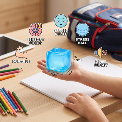 Cube Squishy Stressball – Weiches Gel-Fidget-Spielzeug für die Sinne