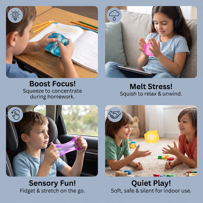 Cube Squishy Stressball – Weiches Gel-Fidget-Spielzeug für die Sinne